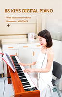 Multifunktionales BDmusic BD885 88-Tasten Digitalpiano mit 3-LED-Display MIDI & Anschlagdynamik 200 Rhythmen & 89 Lieder - Großhandel