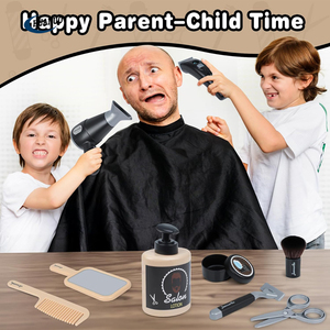 Cadeau pour Garçons Filles Enfants <span class=keywords><strong>Barber</strong></span> <span class=keywords><strong>Shop</strong></span> Kit de coupe de cheveux Kit de rasage pour le jeu de rôle Salon de coiffure pour enfants Set de jeu Pretend Play Toy - Product Image 2