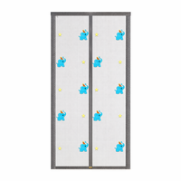 Moustiquaire de porte magnétique moderne pour chambre d'hôtel, en maille diamantée imprimée, qualité commerciale, lavable, vente en gros