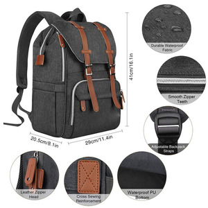 <span class=keywords><strong>Sac</strong></span> à dos à langer multifonction grande capacité en tissu Oxford imperméable et antivol, <span class=keywords><strong>sac</strong></span> de maternité classique - Product Image 2