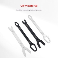 Kunci Pas Multifungsi Dua Kepala Torx Terbuka yang Dapat Disesuaikan 8-22mm Imperial DIY Baja Karbon Serbaguna