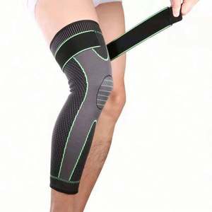 1 pièce Manchon de compression sportif pour tibia, allongé, à rayures, élastique, réglable, respirant, pour la protection des articulations et l'atténuation de l'arthrite - Product Image 2