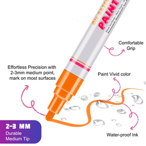 Promotional Good Use 8-color Paint <b>Marker</b> Conform to Safety Standard Light-resistant Paint <b>Marker</b> Pen for Office - Product Image 2