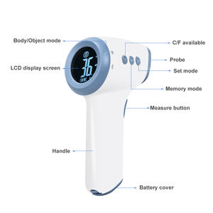 Termômetro digital infravermelho com certificação ce, medidor de temperatura eletrônico de contato com testa para bebês - Product Image 2