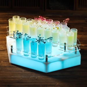 彩虹发光发光酒杯pc塑料鸡尾酒射灯眼镜架 - Product Image 3