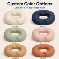 Coussin rond en mousse à mémoire de forme, coussin de siège en forme d'anneau pour la lecture, la sieste et le confort des chaises de jeu dans la chambre ou sur le canapé