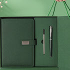New Design Business High Grade Custom PU Leather Hardcover Thread <b>Sewing</b> Bound A5 100 Sheets Notebook Roller Pen <b>Box</b> for Gift - Product Image 4