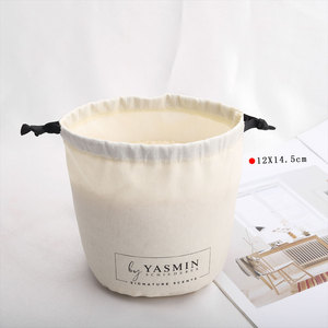 Cá nhân du lịch mỹ phẩm Túi Quà Tặng biểu tượng tùy chỉnh bông đồ trang sức lớn bụi vòng dưới dây kéo túi vải - Product Image 2