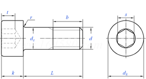 Hình lục giác ổ cắm cup pho mát hình trụ đầu vít <span class=keywords><strong>DIN</strong></span> 912 thép không gỉ SS304 SS316 Allen vít - Product Image 3