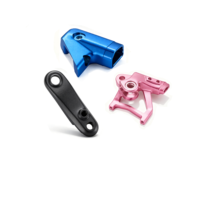 Plaque de montage en alliage d'aluminium usinée CNC sur mesure, forme arquée, couleur personnalisée pour adaptateur de frein à disque de vélo pliant et sous-cadre de trottinette électrique