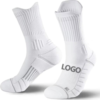 Chaussettes de sport pour hommes, logo personnalisé imprimé, respirantes, en coton, antidérapantes, séchage rapide, couleur personnalisée