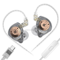 Écouteurs filaires KZ EDX PRO X avec driver dynamique 1DD, basses HiFi, interface Type-C et 3,5 mm, casque intra-auriculaire, vente en gros OEM