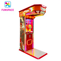 Funspace Usine Prix monnayeur Cadeau Boxe Poinçonnage Jeu Machine Équipement Arcade Sport Amusement avec Ticker Rachat