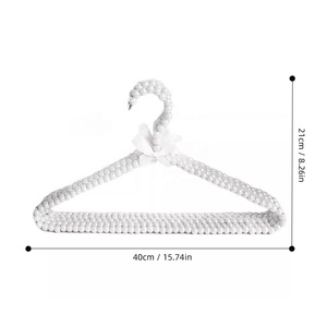 Perchas de Plástico con Perlas, Elegantes Perchas Blancas y Rosas para Abrigos y Pantalones, Perchas para Vestidos de Novia con Lazo y Cuentas, Perchas para Ropa de Hogar y Tienda - Product Image 6