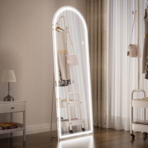 스마트 아치형 LED 전신 거울, 대형 조명 화장대 거울, 모던 벽걸이 프레임리스 HD - Product Image 1