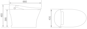 สุขภัณฑ์อัจฉริยะแบบอเมริกัน รุ่น TA-861DF 1 ชิ้น พร้อมระบบชำระล้างอัตโนมัติ เบาะอุ่น วัสดุเซรามิก ไม่มีถังเก็บน้ำในตัว สไตล์อเมริกัน - Product Image 3