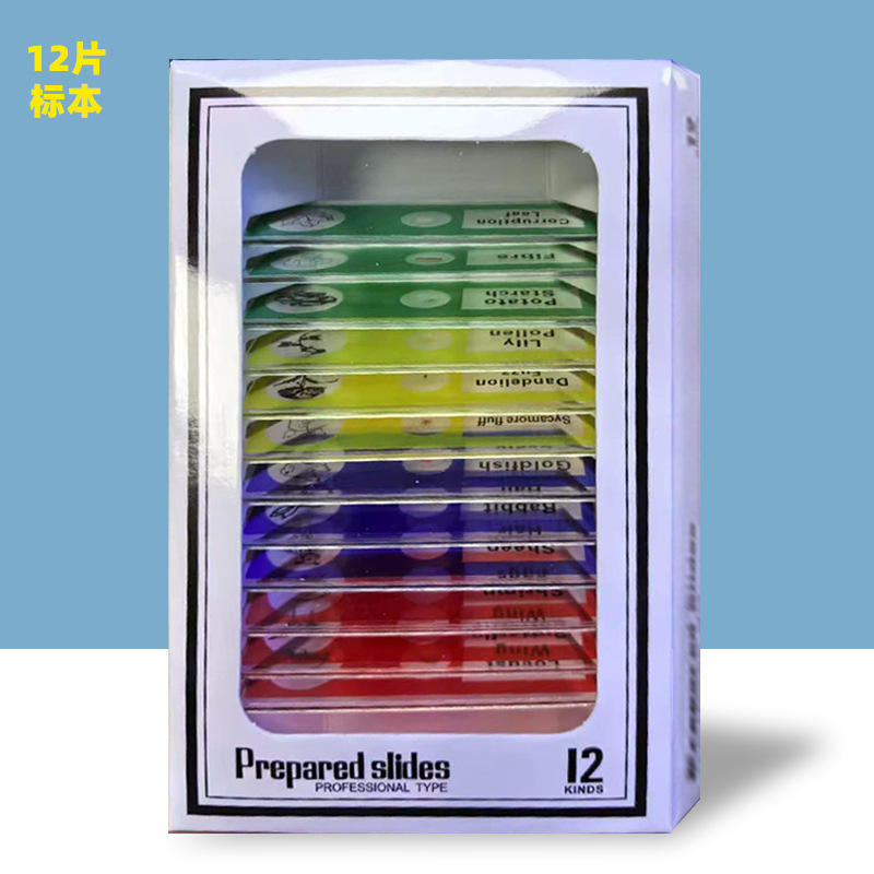 12 etiquetas de muestras en inglés