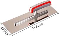 Truelle de finition pour béton 11,8x3,8 pouces, en acier inoxydable de qualité supérieure, outil de maçonnerie pour tous les besoins de finition en construction, outils pour cloisons sèches