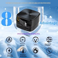 Chargeur mural rétractable Gan 1 ports 33w Gan type-c chargeur de câble rétractable mural téléphone portable charge rapide 35W