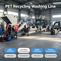 Ligne de recyclage de bouteilles PET par lavage à chaud, ligne de production pour le retrait des étiquettes et le lavage de la colle et de l'huile des bouteilles en plastique usagées