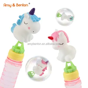 Kids Unicorn Bubbles Wands Party Favors Goodie Bags Filler Unicorn Toy Gift Bubble Blowing Toys for Outdoor Indoor Activity