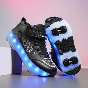 Chaussures à roulettes Miya Kids avec lumières LED rechargeables, double roues, pour enfants, vêtements de sport - Product Image 4