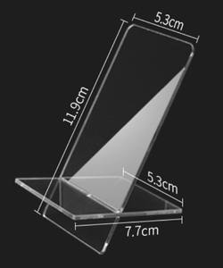 Kunden spezifisches Logo Tragbare abnehmbare Acryl-Tischplatte mit Lazy Bracket Kunststoff-Telefon halter für Werbeaktionen im Karton verpackt - Product Image 2