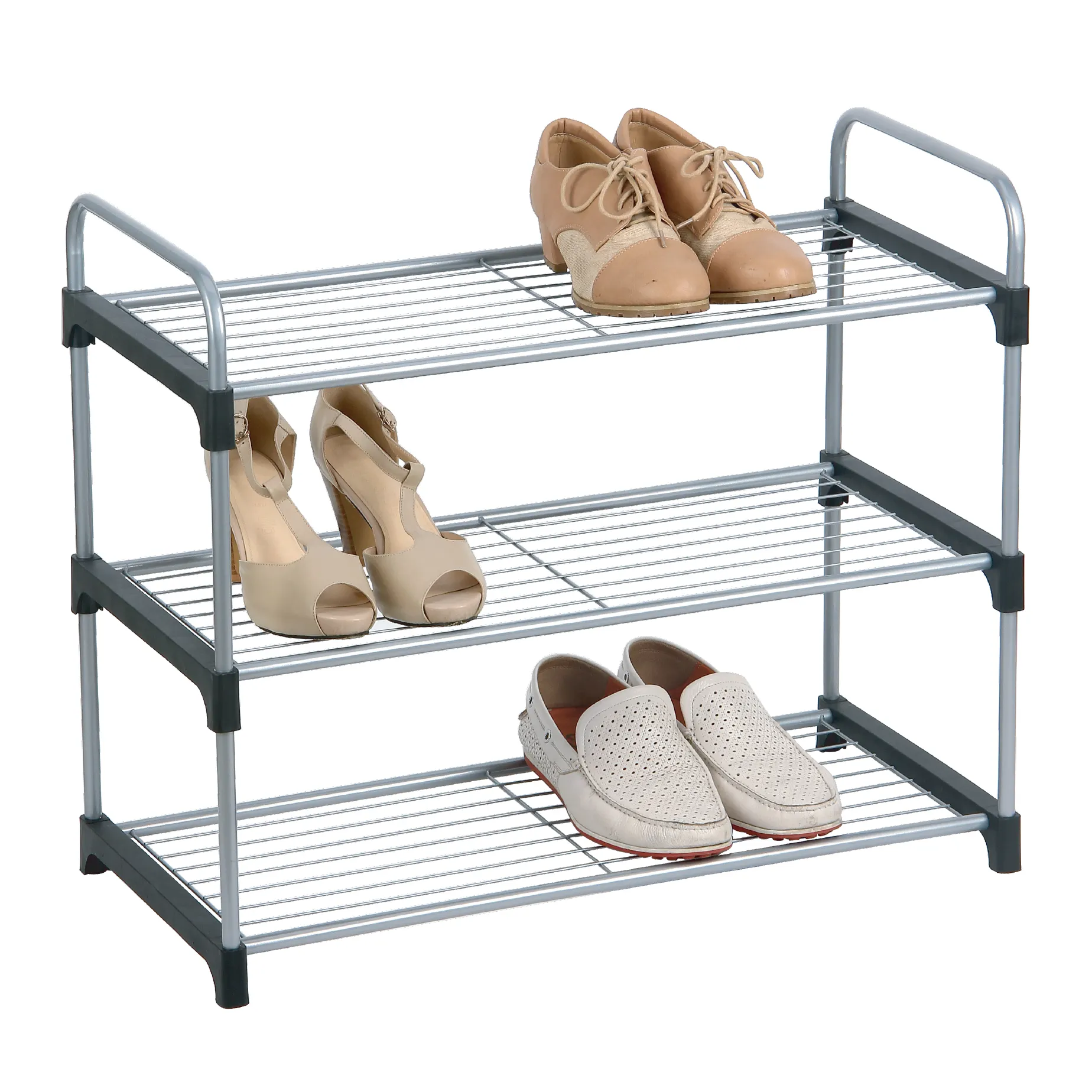 Hot Sale Shoe Rack With Handles Stackable Shoe Racks Expandable & Adjustable Shoe Organizer Cabinet Storage Shelf