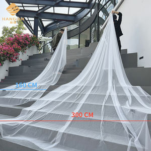 Tela de tul brillante de 118 "de ancho y 300cm, velo de poliéster 100%, Red de tul, tela de malla brillante, tela de tul transparente brillante - Product Image 4