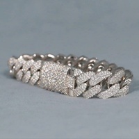 Bracelet de luxe personnalisable en argent sterling avec perles d'eau douce et diamants Moissanite VVS de qualité export, pierres taille radiant