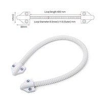 Protector de Cable para Cerraduras Inteligentes, de Aleación de Zinc, Blanco, de 40 cm, Resistente a los Rayos UV y a los Daños, Personalizado