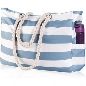 Échantillon gratuit – Vente en gros – Sacs de plage personnalisés de haute qualité, extra grands, imperméables, en maille, pour femmes, pour la plage et la piscine - Product Image 4