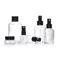 Échantillons gratuits Vaporisateur de parfum de luxe 15ml 30ml 60ml 100ml 120ml ambre clair à épaulement incliné avec bouchon en aluminium doré