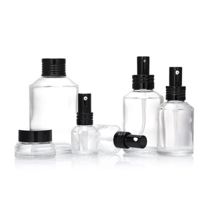Muestras gratis de lujo 15ml 30ml 60ml 100mL 120ml ámbar transparente hombro inclinado vidrio niebla Spray botella de <span class=keywords><strong>Perfume</strong></span> con tapa de aluminio dorado - Product Image 5