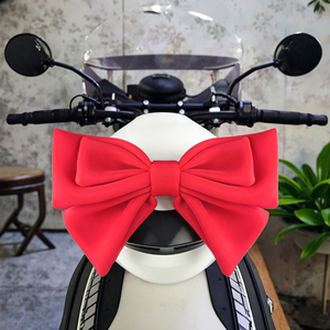Fabriek Laimeng Xuejie Suede Moderne Elektrische Motorfiets Helm Effen Kleur Boog Accessoires Quick-Release Decoratie 1 Jaar - Product Image 1