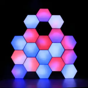 Modular LED Panel Light Hexagonal Lamps Touch Night Light Creative Decoration Wall Plug-In Power Supply