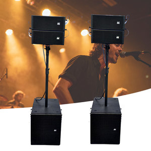 Bán buôn kép 5 inch dòng mảng Hệ thống loa với 15inch hoạt động Powered loa siêu trầm DJ Sân khấu tổ chức sự kiện cột mảng Loa Set - Product Image 1