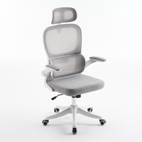 Chaise de direction réglable moderne à dossier haut, chaise en maille de bureau respirante et pivotante