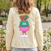 Patch brodé tendance motif grande marque Big Bear avec détails en chenille, applique ours trois couleurs pour sweat-shirts, t-shirts et réparation de tissus