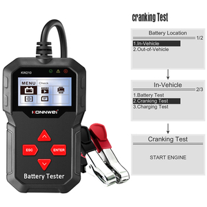 Analyseur de batterie <span class=keywords><strong>Automobile</strong></span> portable 12V, testeur de batterie SOH SOC KW210 - Product Image 3