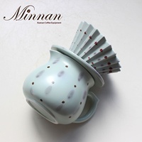 Cafetière et support de filtre à café en céramique peints à la main Tianqing Ziyun, design origami, directement de l'usine