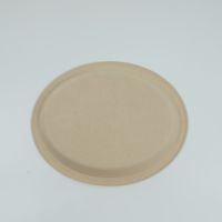 Teanhe P020 Ensemble de vaisselle jetable 100% biodégradable, assiettes ovales de 10 pouces en pulpe de bagasse compostable pour mariage
