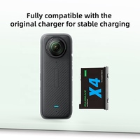 Batterie de rechange rechargeable haute capacité PUJIMAX 3,85 V 2500 mAh pour caméra d'action sportive Insta360 ONE X4