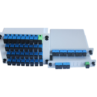 Répartiteur optique fiable SM 1x16 FC PLC, carte d'insertion FTTH ABS pour boîtier réseau HI LINK, certifié CE Wirenet, garantie 12 mois