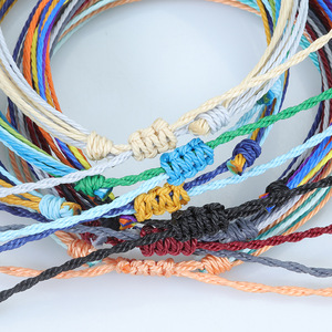 Pulseras de Tobillo de Estilo Bohemio Coloridas, Trenzadas con Hilo Encerado, Joyería de Amistad - Product Image 4