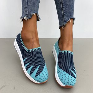 Décolleté estivi taglie forti <span class=keywords><strong>da</strong></span> donna-Sneakers <span class=keywords><strong>con</strong></span> plateau traspiranti <span class=keywords><strong>con</strong></span> <span class=keywords><strong>zeppa</strong></span>, ideali per la corsa e l'abbigliamento Casual - Product Image 4