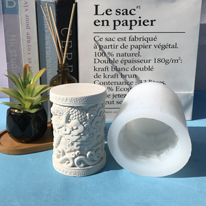 Chinese <strong>Dragon</strong> Candle <strong>Mould</strong> Relief Cylindrical Candlestick Silicone Mold New Year <strong>Dragon</strong> Ornaments Fragrant Stone Decoration - Product Image 6