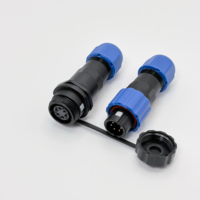 Prise d'alimentation aviation étanche 250V SD13 – Connecteur 6 broches pour usage électrique