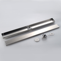 Canal Invisible Douche Linéaire Drain de Plancher de Salle De Bains Accessoire Insert Carrelage Drains de Plancher