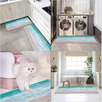 Tapis de cuisine en mousse PVC épaisse et moelleuse, anti-fatigue, pour longues heures debout, avec support antidérapant, surface imperméable et résistante aux taches